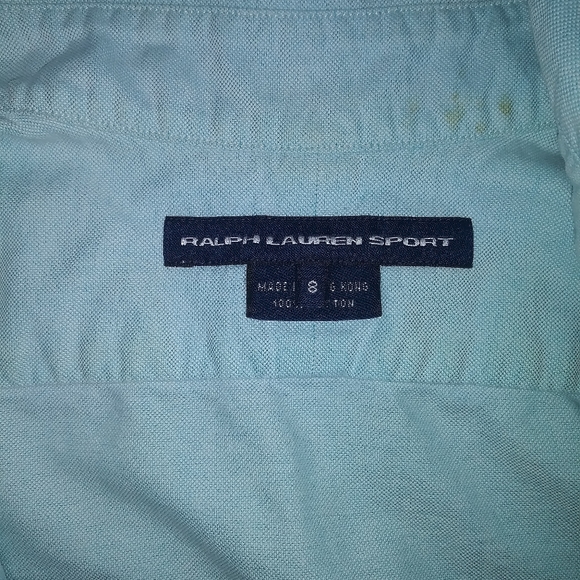 Blue Polo Sleeveless button down - Picture 3 of 4